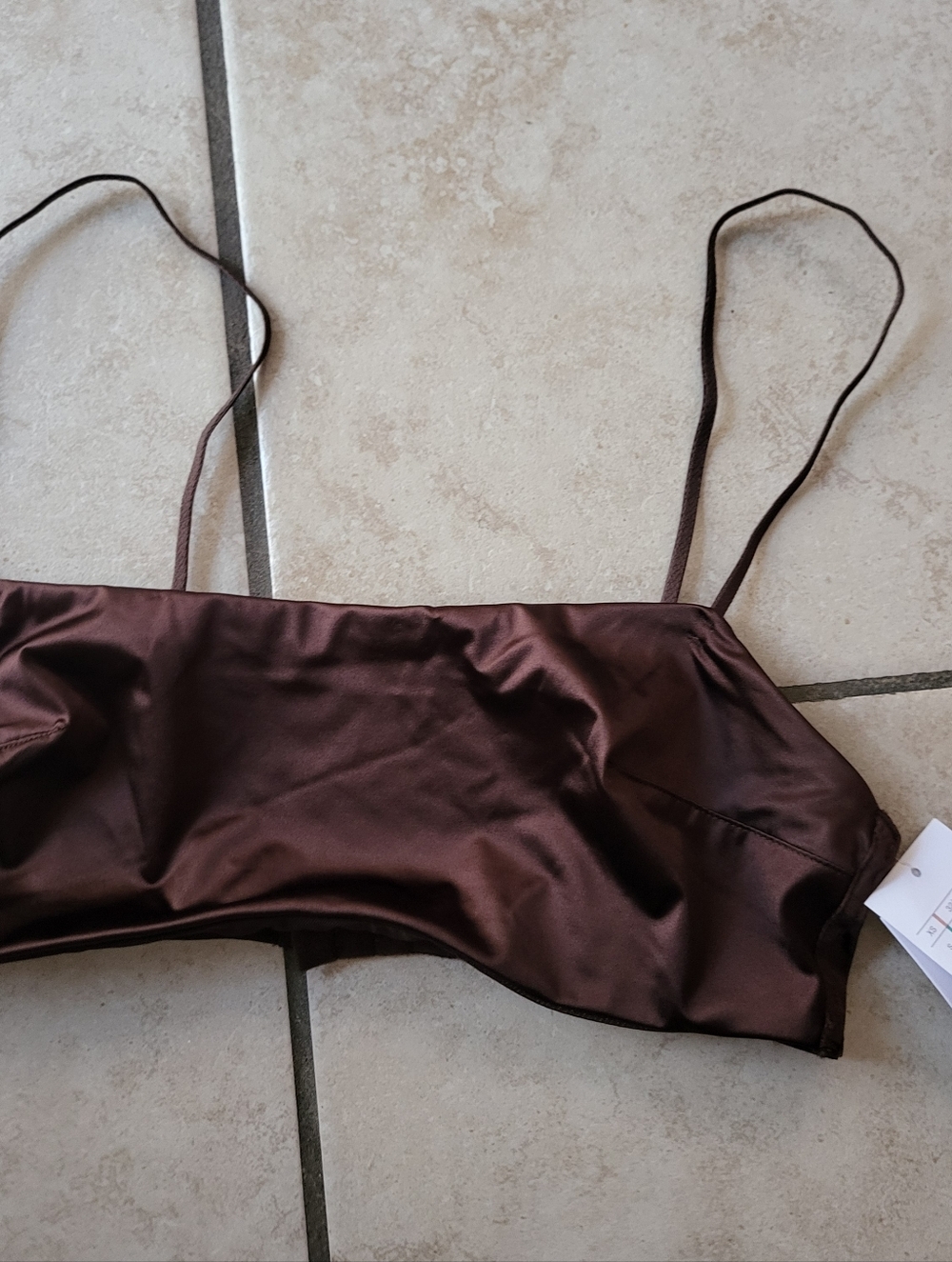Auden Brown Silky Small Top